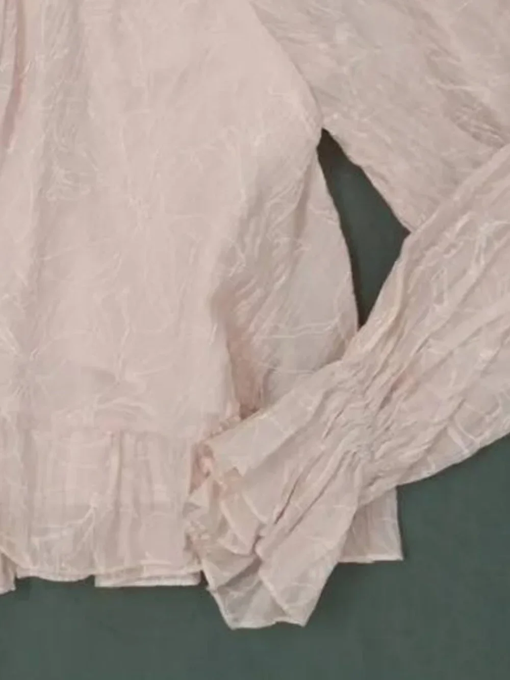 Light Pink Ruffle Blouse - Picture 3 of 3